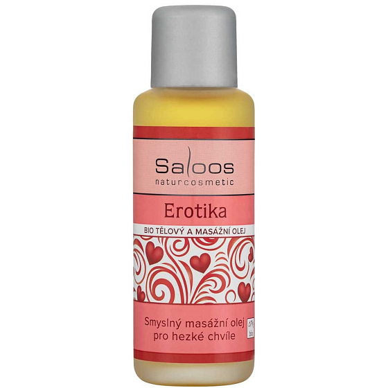 Saloos Erotika telový a masážny olej na zmyselnú masáž 50 ml