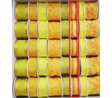 Ditipo Stuha látková s drôtikom žlto oranžová, prúžok 3 m x 25 mm