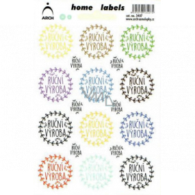 Arch Domáce etikety Home Labels samolepky Ručná výroba farebné 12 x 18 cm