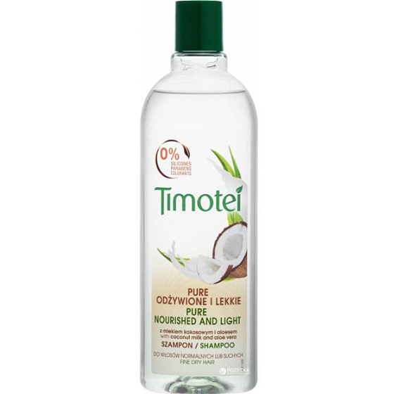 Timotei Hydratácia a ľahkosť šampón pre normálne až mierne suché vlasy 400 ml