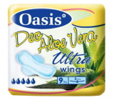 Oasis Ultra Wings Deo Aloe Vera ultra tenké parfumované hygienické vložky s krídelkami 9 kusov