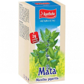 Apotheke Mäta pieporná čaj podporuje trávenie a prispieva k príjemnej relaxácii 20 x 1,5 g