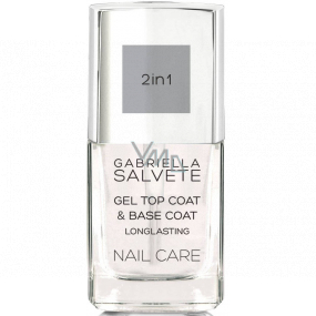 Gabriella salva Nail Care Gél 2v1 Top and Base Coat gélový vrchný lak na nechty 11 ml