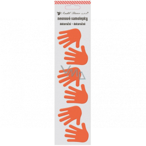 Nálepky neónové Ruky oranžové 7 x 28,5 cm