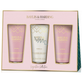 Baylis & Harding Jojoba, Vanilka & Mandľový olej krém na ruky 3 x 50 ml, kozmetická sada pre ženy