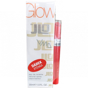 Jennifer Lopez Glow By JLo toaletná voda pre ženy 30 ml + Revlon Ultra HD Gel Lipcolor rúž 725 Sunset 1,7 g, darčeková sada pre ženy