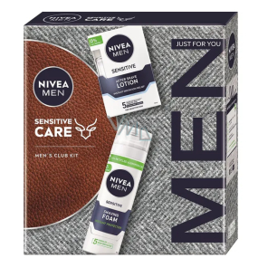 Nivea Men Sensitive Care voda po holení 100 ml + Nivea Men Sensitive pena na holenie 200 ml, kozmetická sada pre mužov