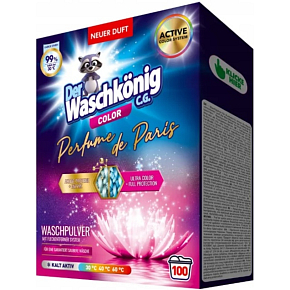 Waschkönig Color Parfume de Paris prací prášok box 100 dávok, 6 kg Waschkönig Color Parfume de Paris prací prášok box 100 dávok, 6 kg