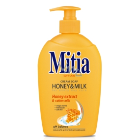 Mitia Honey & Milk tekuté mydlo s medovými extraktmi dávkovač 500 ml