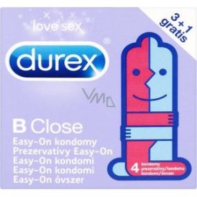 Durex B Close Easy-on kondóm pre jednoduchšie nasadenie 3 + 1 nominálna šírka: 52,5 mm kus