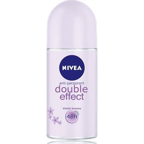 Nivea Double Effect Violet Senses guličkový antiperspirant dezodorant roll-on pre ženy 50 ml