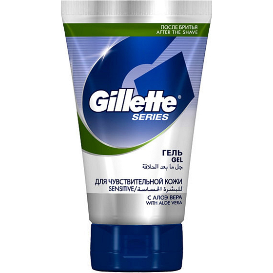 Gillette Series Sensitive Aloe Vera gél po holení pre mužov 100 ml