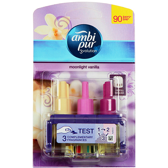 Ambi Pur 3 Volution Moonlight Vanilla elektrický osviežovač náplň 3 x 20 ml