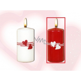 Lima Valentínska sviečka srdiečka červená valec 50 x 100 mm 1 kus