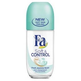 Fa Soft & Control Fresh Jasmine guličkový antiperspirant dezodorant roll-on pre ženy 50 ml