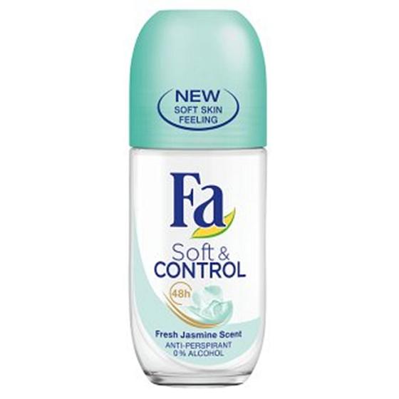Fa Soft & Control Fresh Jasmine guličkový antiperspirant dezodorant roll-on pre ženy 50 ml
