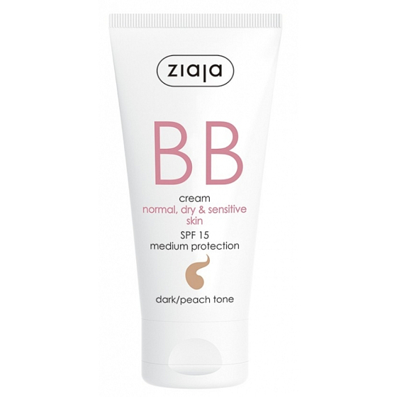 Ziaja BB SPF 15 krém normálna, suchá a citlivá pleť 03 Dark 50 ml
