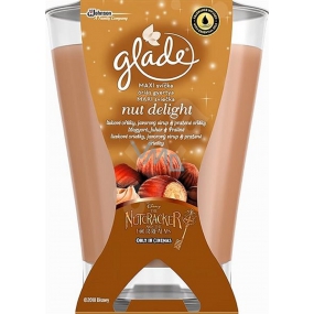 Glade by Brise Nut Delight - Pražené oriešky a sladké pralinky vonná veľká sviečka v skle, doba horenia až 52 hodín 224 g