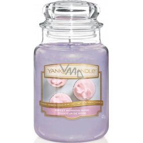 Yankee Candle Sweet Morning Rose - Sladká ranná ruža vonná sviečka Classic veľká sklo 623 g