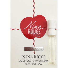 Nina Ricci Nina Rouge toaletná voda pre ženy 1,5 ml s rozprašovačom, fľaštička