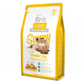 Brit Care Cat Ryža + Losos superprémiové hypoalergénne kompletné krmivo pre dospelé mačky 2 kg