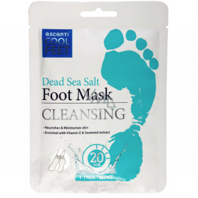 Escenti Cool Feet Soľ z Mŕtveho mora čistiaca maska na nohy 1 pár