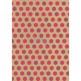 Ditipo Darčekový baliaci papier 70 x 200 cm KRAFT Ružové kolieska