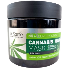 Dr. Santé Cannabis maska pre slabé a poškodené vlasy s konopným olejom 300 ml