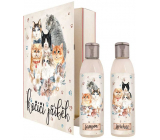 Bohemia Gifts Mačacie príbeh sprchový gél 200 ml + šampón na vlasy 200 ml, kniha kozmetická sada
