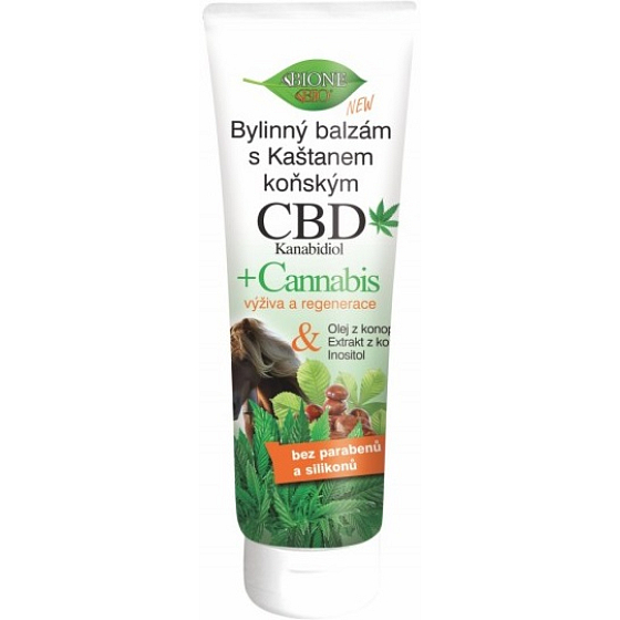 Bione Cosmetics CBD kanabidiol bylinný balzam s gaštanom 300 ml