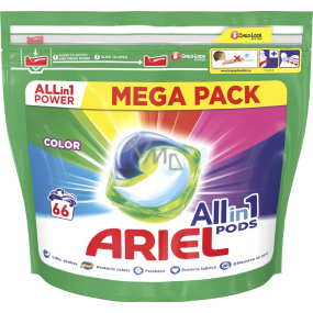 Ariel All-in-1 Pods Farebné gélové kapsuly na farebné prádlo 66 kusov