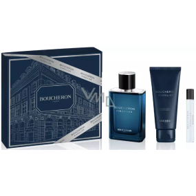 Boucheron Singulier parfumovaná voda 100 ml + parfumovaná voda 7,5 ml miniatúra + sprchový gél 100 ml, darčeková sada pre mužov