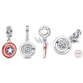 Strieborný prívesok 925 Marvel The Avengers, Captain America shield, náramok