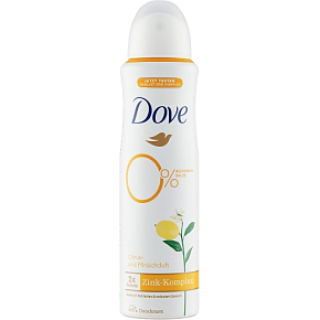 Dove 0% ALU Citrus a Broskyňa deodorant, 150 ml
