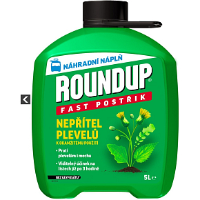 Roundup bez glyfosátu Fast 1H, náhradná náplň, 5 l Roundup bez glyfosátu Fast 1H, náhradná náplň, 5 l