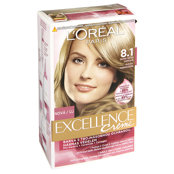 Loreal Paris Excellence Creme farba na vlasy 8.1 blond svetlá popolavá
