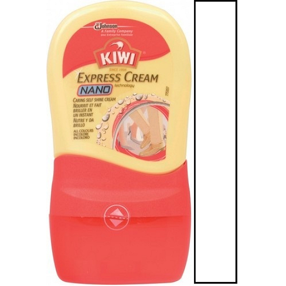 Kiwi Express Cream bezfarebný samoleštiaci a vyživujúci krém na obuv s hubkou 50 ml