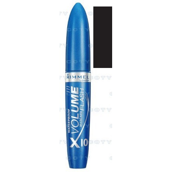 Rimmel London Volume Flash vodeodolná objemová riasenka X10 čierna 8 ml