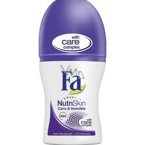 Fa NutriSkin Care & Invisible guličkový antiperspirant dezodorant roll-on pre ženy 50 ml