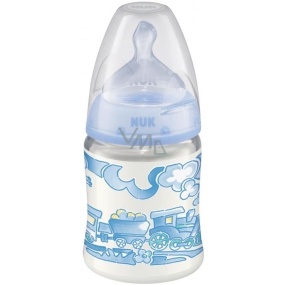 Nuk First Choice Baby Rose & Blue fľaša 0-6 mesiacov modrá rôzne vzory 150 ml