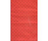 Nekupto Fóliový sáčok Červený s guličkami 20 x 35 cm