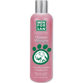 MenForSan Ošetrujúci prírodné šampón a kondicionér proti zachuchvalcovanie srsti pre psov 300 ml