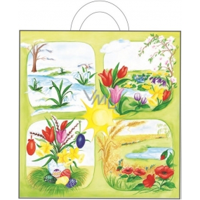 Anjel Igelitová taška 48 x 45 x 6 cm s uchom Jarné kvety