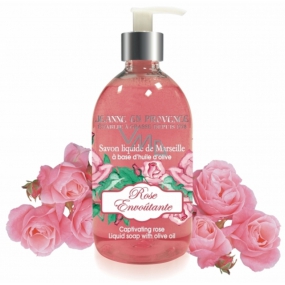 Jeanne en Provence Rose Envoutante - Podmanivá ruže tekuté mydlo na ruky dávkovač 500 ml
