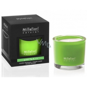Millefiori Milano Natural Green Fig & Iris - Zelený figa a Kosatec Vonná sviečka horí až 60 hodín 180 g