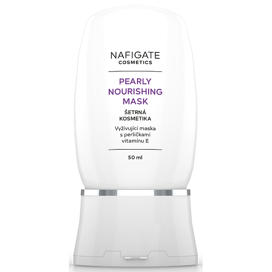 Nafigate Cosmetics Pearly Nourishing vyživujúci maska s perličkami vitamínu E pre unavenú pleť 40+ 50 ml