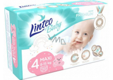 Linteo Baby Premium 4 Maxi 8 - 15 kg jednorazové plienky 50 kusov