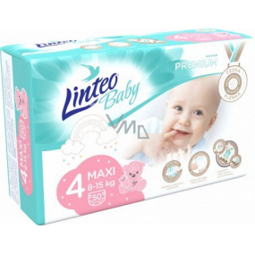 Linteo Baby Premium 4 Maxi 8 - 15 kg jednorazové plienky 50 kusov