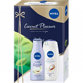 Nivea Coconut Pleasure telové mlieko 200 ml + Coconut sprchový gél 250 ml, kozmetická sada