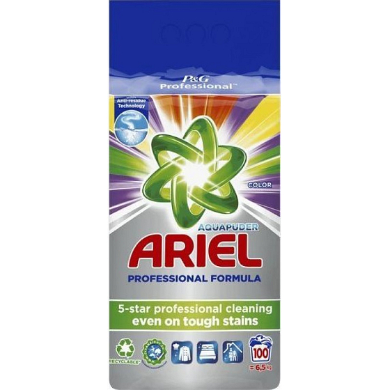 Ariel Aquapuder Color univerzálny prací prášok na farebné oblečenie 100 dávok 6,5 kg